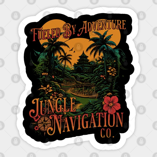 Jungle Navigation Company Fueled by Adventure Sticker by Joaddo